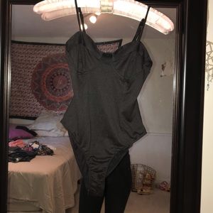 Forever 21 thong bodysuit black medium